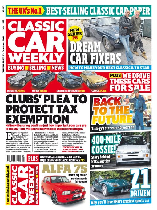 Title details for Classic Car Weekly by H BAUER PUBLISHING LIMITED - Available